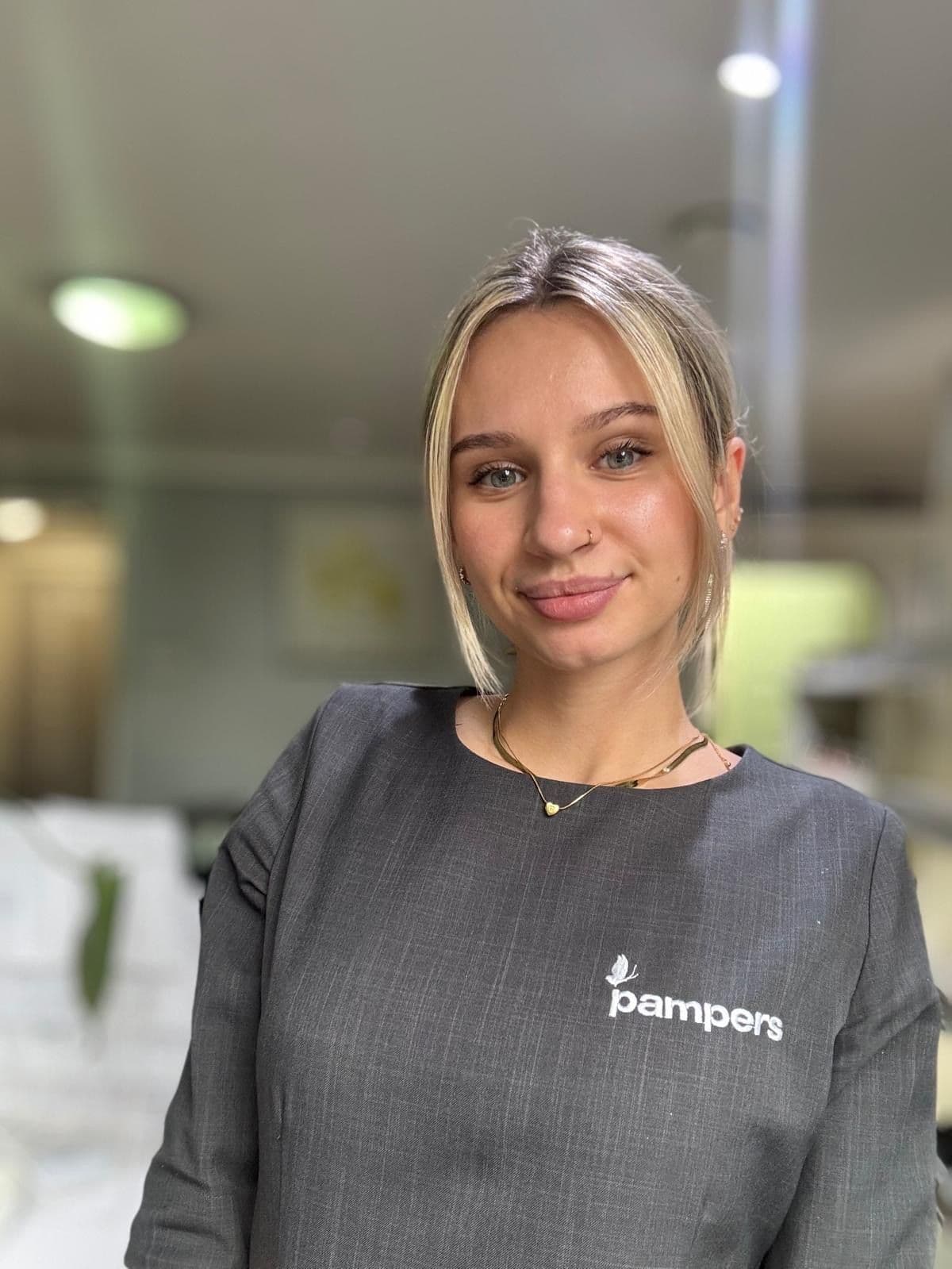Grace, Receptionist at Pampers Beauty Centre